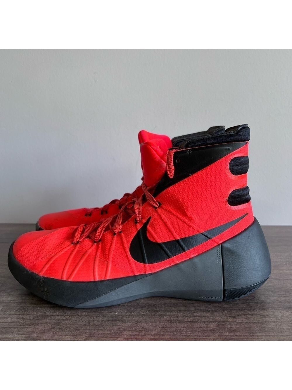 Nike Men's Hyperdunk Bright Crimson Basketball Shoe Size 8 #687 - Picture 3 of 10